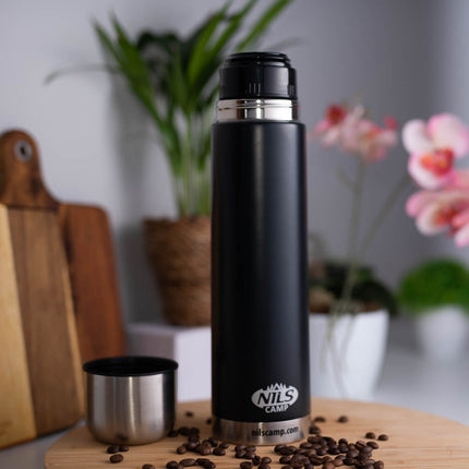 Black Thermos, Stainless Steel, 500ml