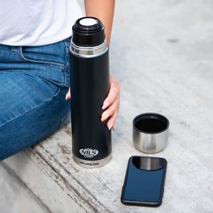 Black Thermos, Stainless Steel, 500ml