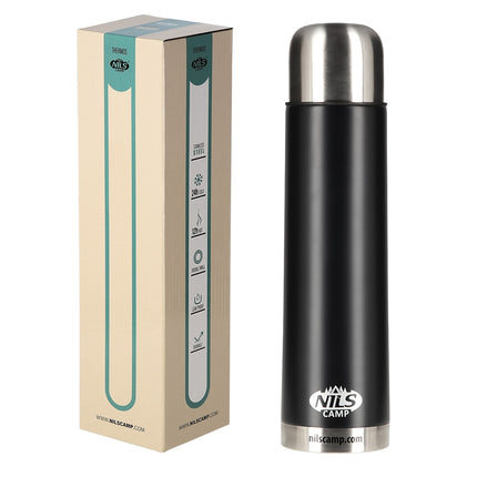 Black Thermos, Stainless Steel, 500ml