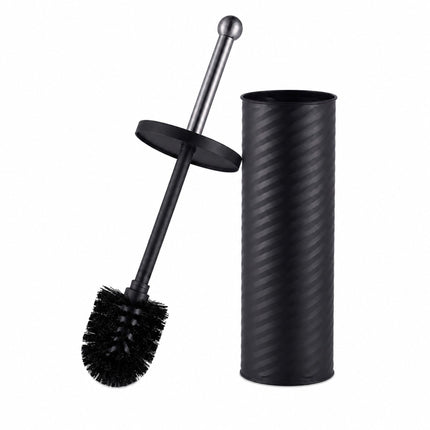 Schwarze Toilettenbürste & Halter mit Edelstahlgriff