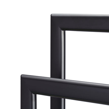 Black Towel Rack with 2 Bars