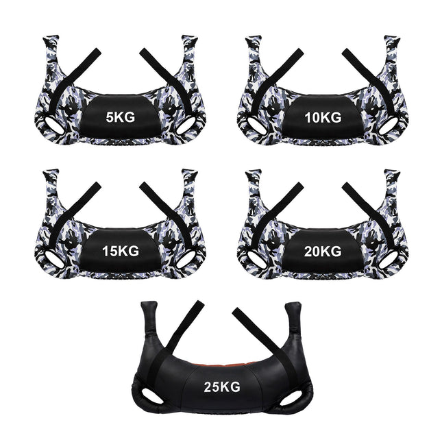 Zwarte trainingstas, 25 kg, gewichthefuitrusting