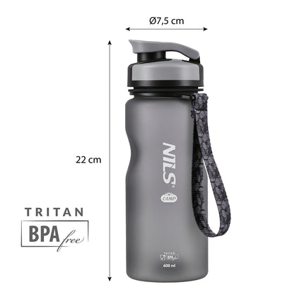 Black Tritan Water Bottle, 740ml Capacity