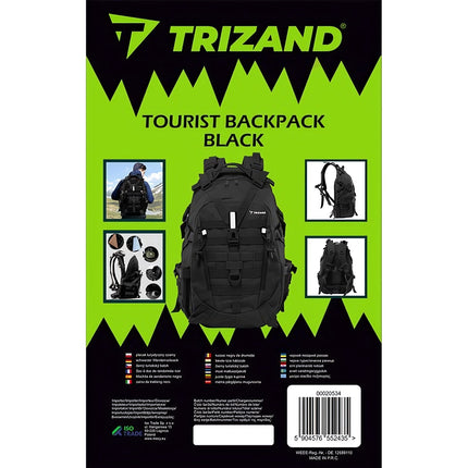 Schwarzer Militär-/Touristenrucksack Trizand 20534 