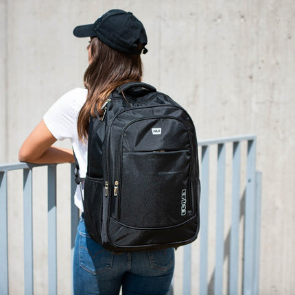 Black Urban Backpack, Durable, Spacious, Unisex