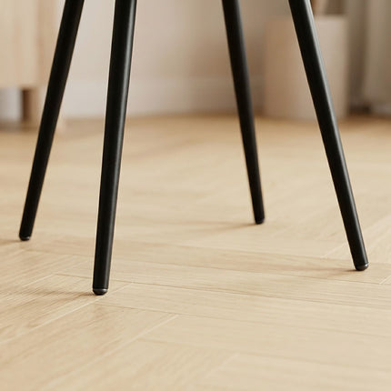 Black Velvet Dining Chairs, Set of 2, Upholstered