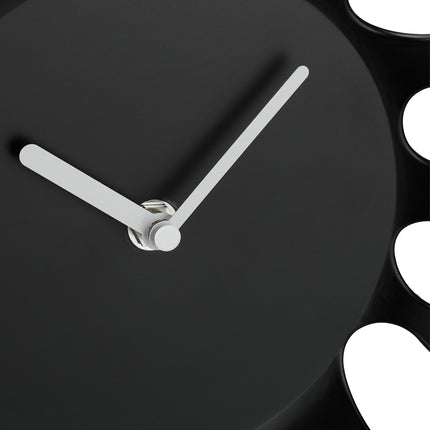 Black Wall Clock, Unique Splash Shape Design