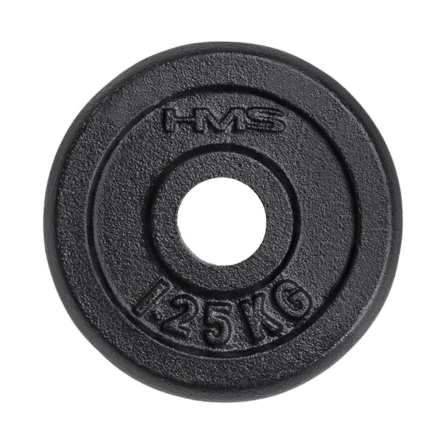 Zwarte gewichtsschijf 1,25 kg - Duurzame fitnessapparatuur