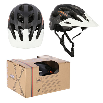 Schwarz-Weiß Größe M (53-58 cm) Fahrradhelm