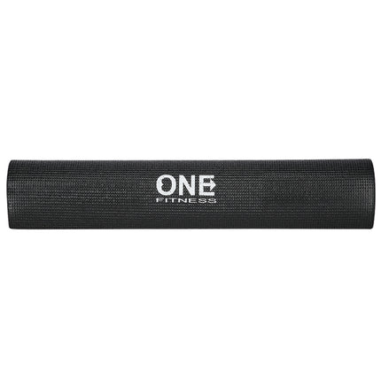 Schwarze Yogamatte, rutschfest, 6mm dick