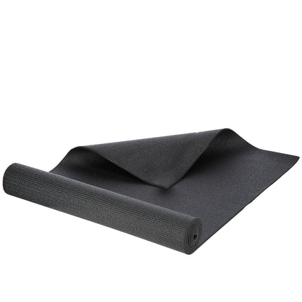 Schwarze Yogamatte, rutschfest, 6mm dick