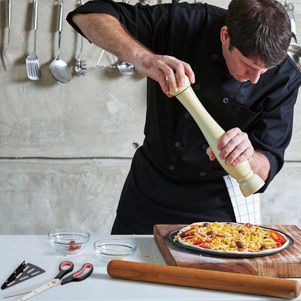 Coupe-pizza noir et rouge avec dispositif de levage