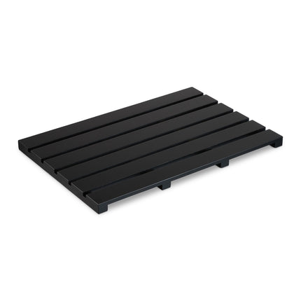Schwarze Badematte aus Bambus