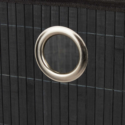 Black bamboo storage basket