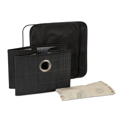 Black bamboo storage basket