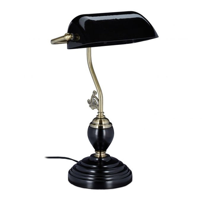 Schwarze Bankerlampe