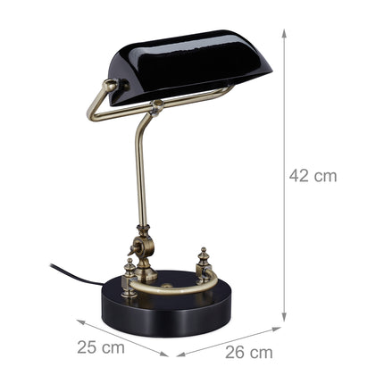 Schwarze Bankerlampe