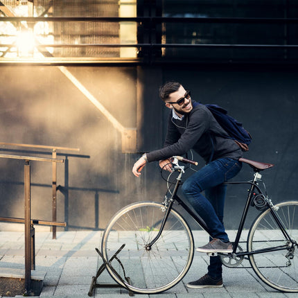Black bike rack for 2 bikes