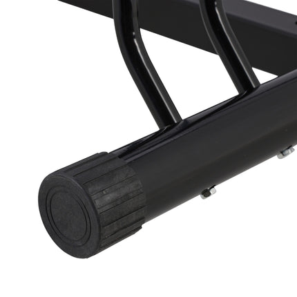 Black bike rack for 2 bikes