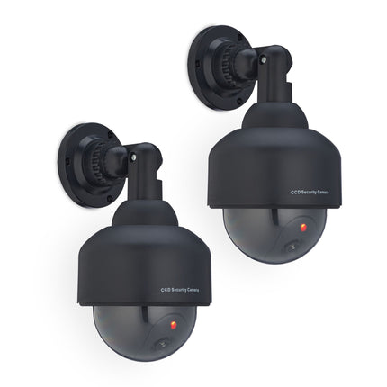 Schwarze Kamera-Attrappe, gewölbte Form, 2er-Set