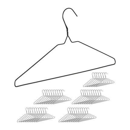 Schwarze Kleiderbügel 48er-Pack
