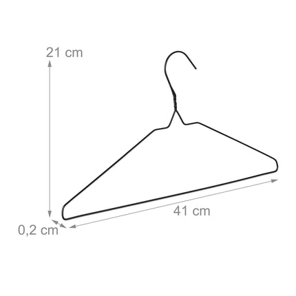 Schwarze Kleiderbügel 48er-Pack