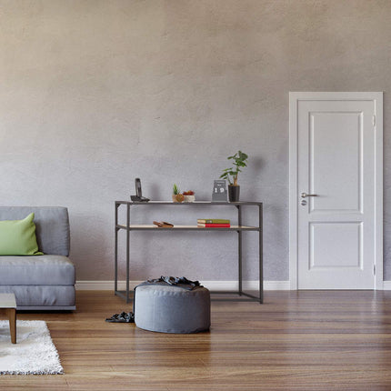 Table console noire avec 2 étagères