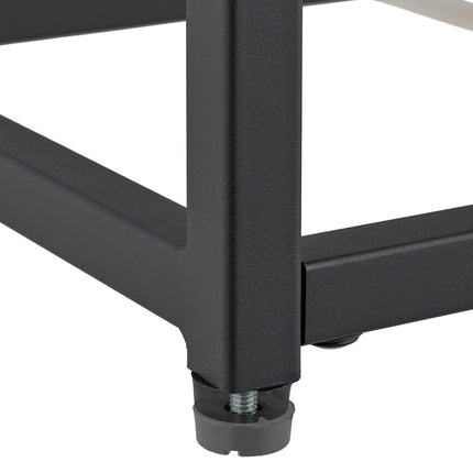 Table console noire avec 2 étagères