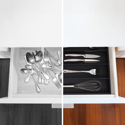 Black cutlery tray 5 compartments