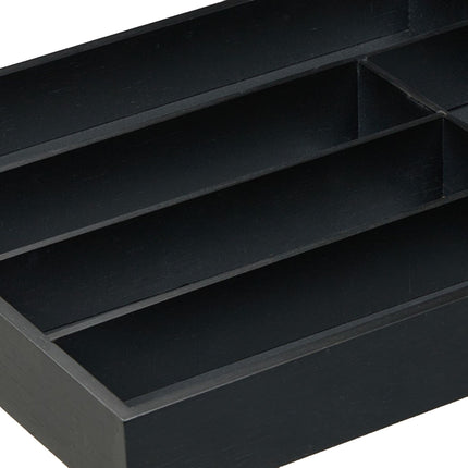 Black cutlery tray 5 compartments