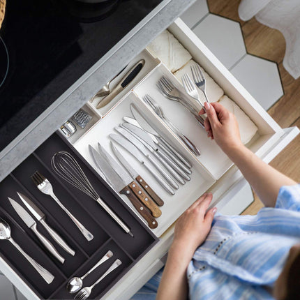 Black cutlery tray 5 compartments
