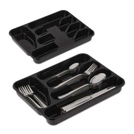 Ensemble de 2 range-couverts noirs