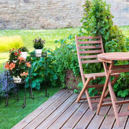 Socle de fleur noir en métal