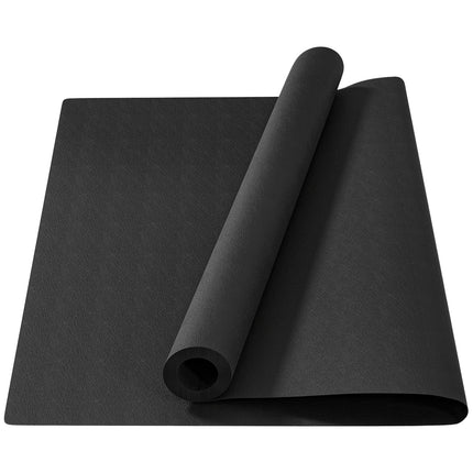Black non-slip training mat, 4mm thick, 200x100cm