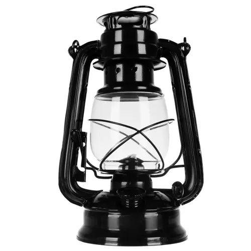 Schwarze Öllampe 24cm 