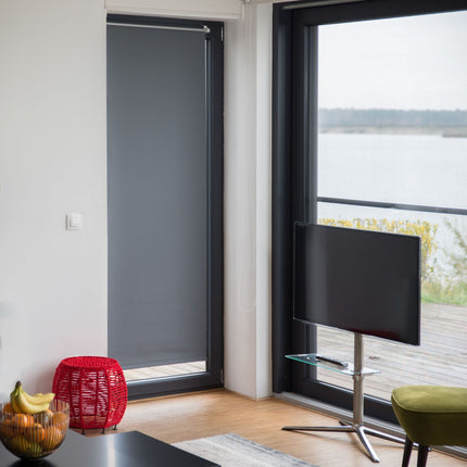Blackout curtain gray 60 to 120 wide