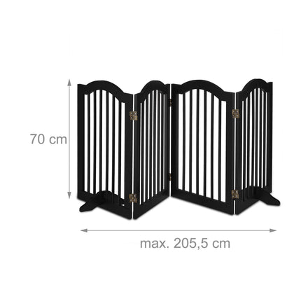 Portail de sécurité noir 70 cm