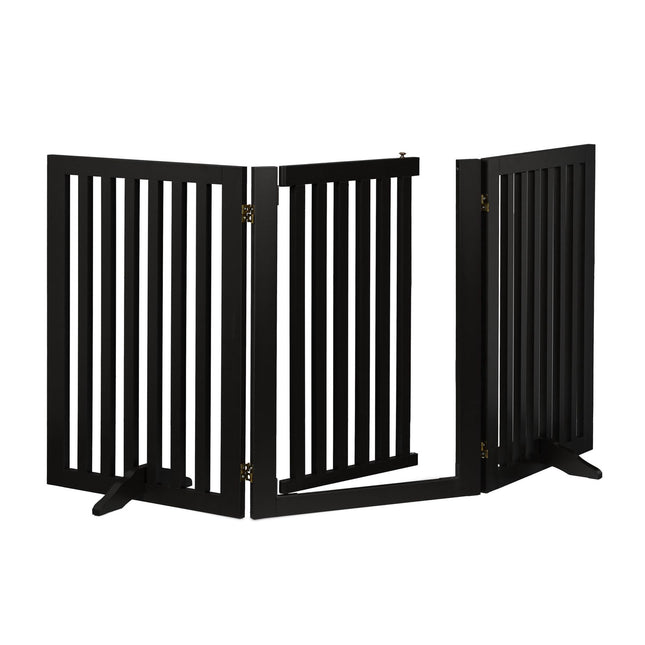 Černá bezpečnostní zábrana s dvířky 70 cm