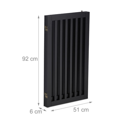 Black security gate with door 92 cm