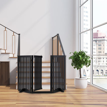 Black security gate with door 92 cm