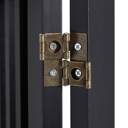 Portail de sécurité noir avec porte 92 cm