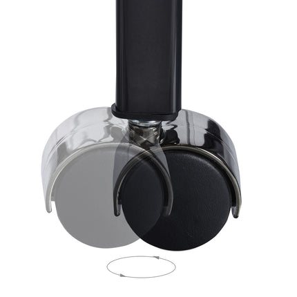 Black serving trolley with 2 levels