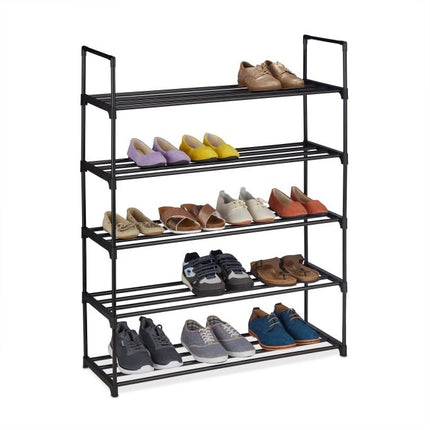 Étagère à chaussures noire