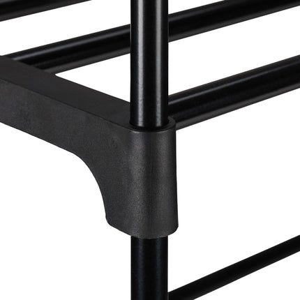 Black shoe shelf