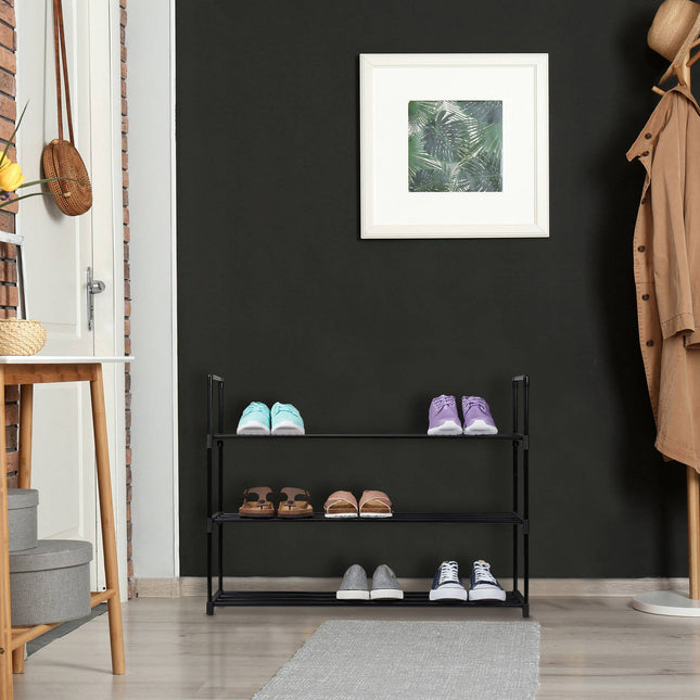 Black shoe shelf