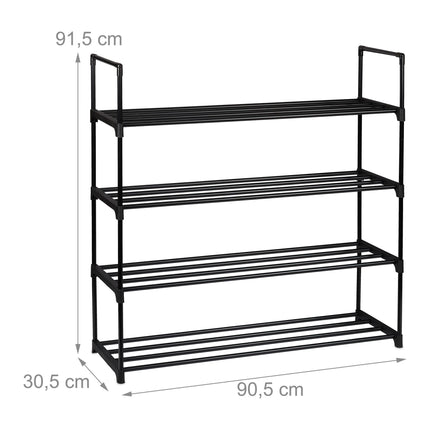 Black shoe shelf