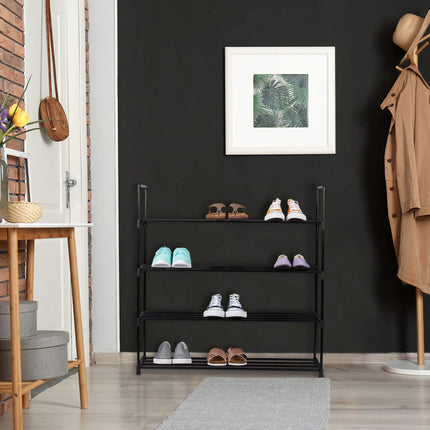 Black shoe shelf