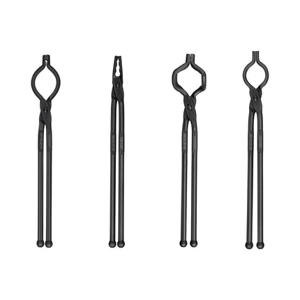 Blacksmith Forge Tongs Set, 4-Pc 18 in Carbon Steel