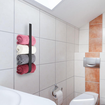 Porte-serviettes en acier inoxydable noir