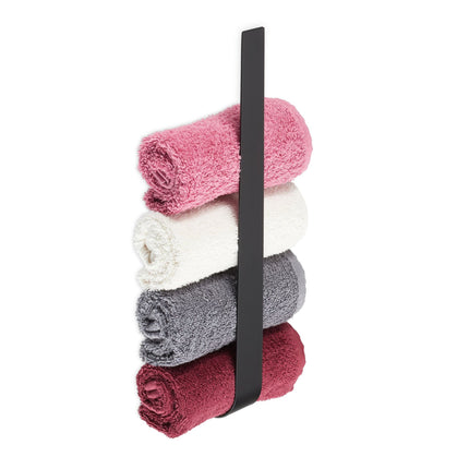 Porte-serviettes en acier inoxydable noir
